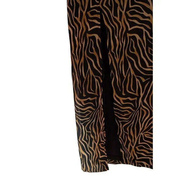 Vintage Zebra Print Sleeveless Maxi Dress Womens Size 14 by MSK Made in USA - Picture 6 of 6